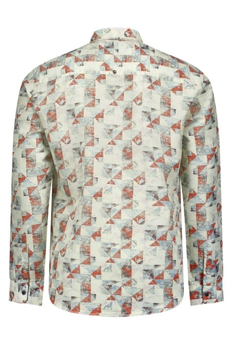 SHIRT ALLOVER PRINTED WITH LINEN CREAM 2