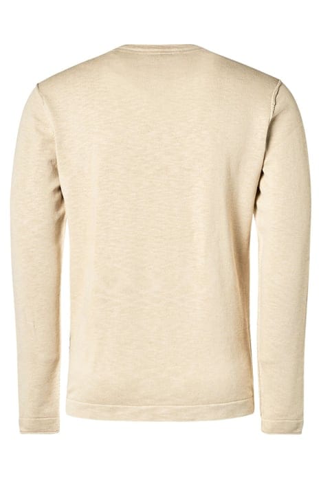 PULLOVER CREWNECK GARMENT DYED + STONE WASHED CREAM 5