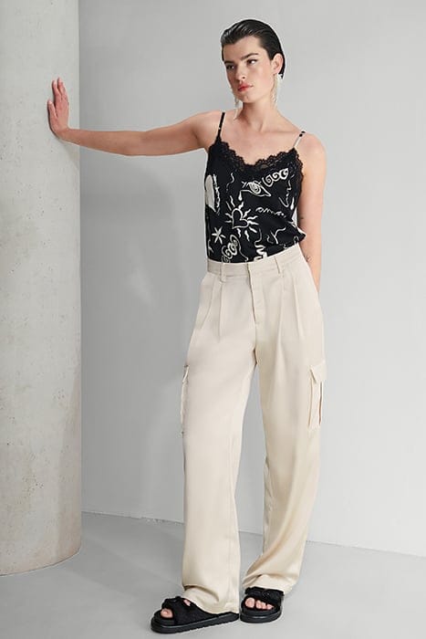 LA-SBSATIN CARGO PANTS OFFWHITE 7