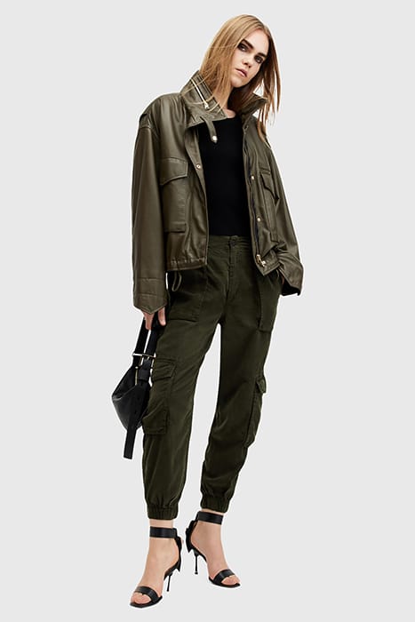 FREDA TENCEL TROUSER KHAKI GREEN 6
