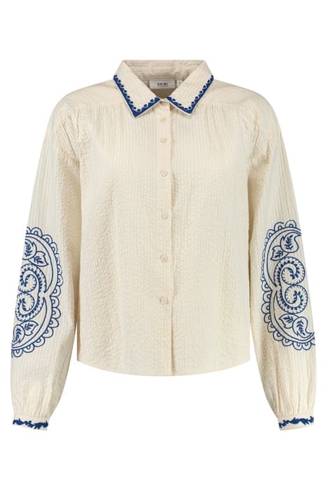 LADIES ELODIE BLOUSE SEERSUCKER LIGHT KIT WHITE 4