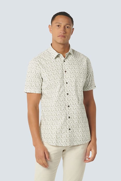 SHIRT SHORT SLEEVE STRETCH ALLOVER PRINTED GREEN 1