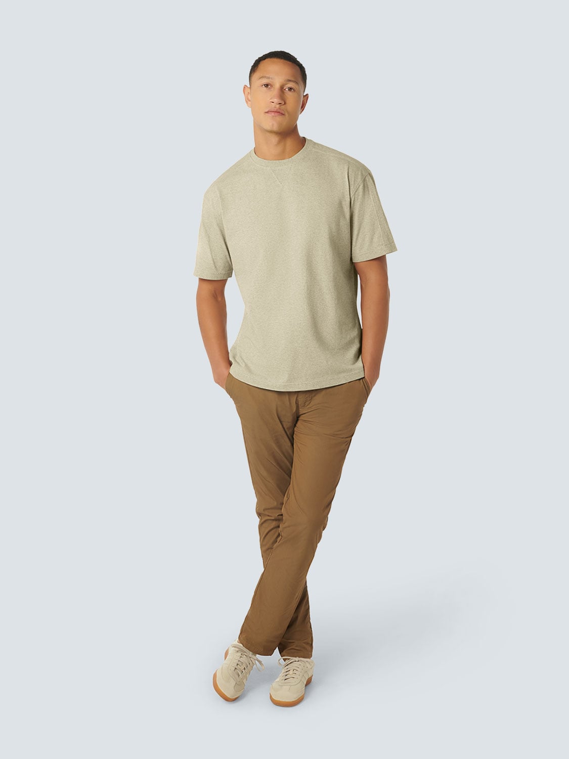 T-SHIRT CREWNECK MELANGE CREAM 3