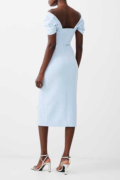 ECHO CREPE OFF SHOULDER DRESS CASHMERE BLUE 2