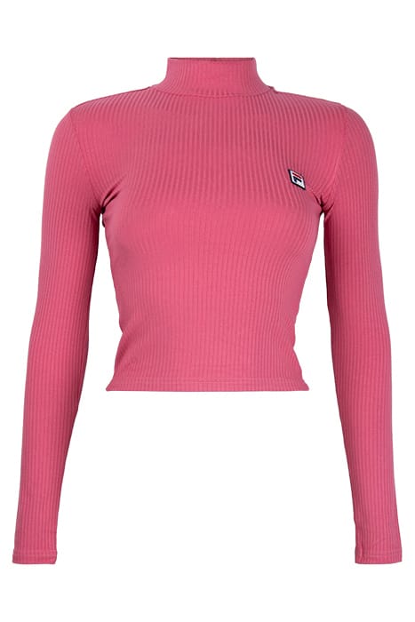CEYLA RIBBED TURTLE NECK SHIRT BAROQUE ROSE 1