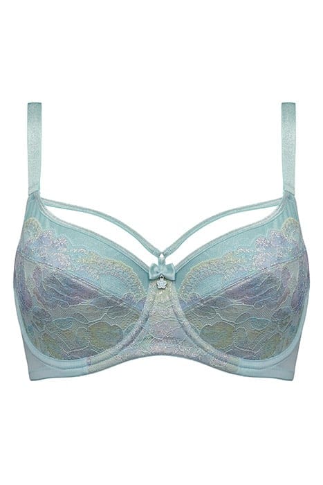 MARIPOSA SPARKLING IRIDESCENT AQUA BALCONY BRA 3