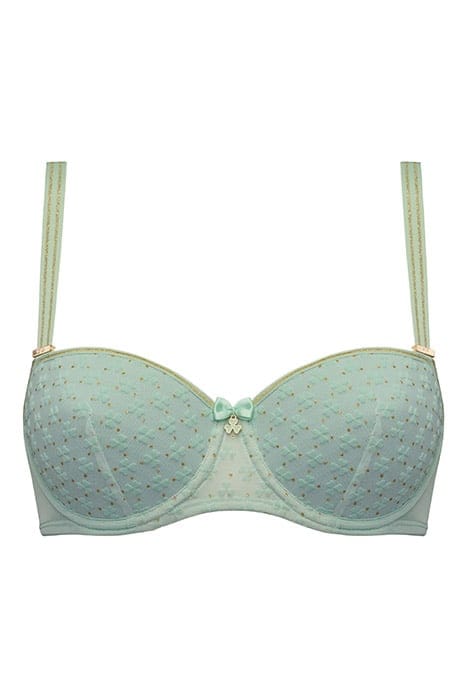 LUCKY CLOVER GREEN CLOVER GOLD BALCONY BRA 4