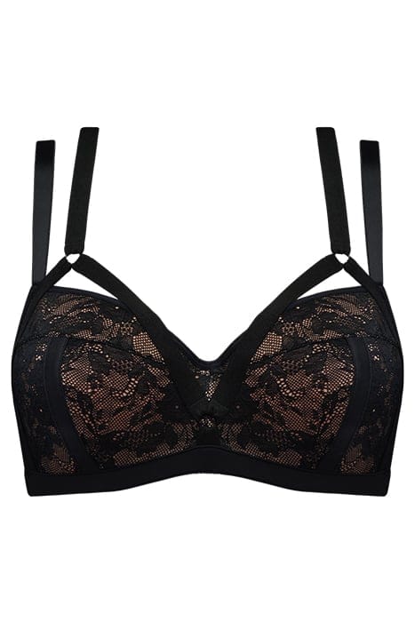 TABOO BLACK AND SAND BALCONY BRA 4