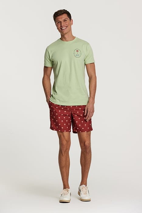 MEN SWIMSHORT SCRATCHED SHIWI PALM TANDORI SPICE BROWN 4