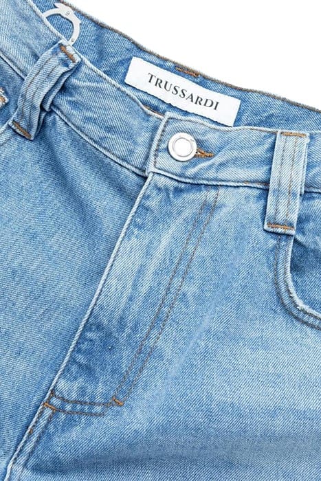 TRUSSARDI – 5 POCKET CARGO LOOSE FIT DENIM INDIGO OPEN HAND  4
