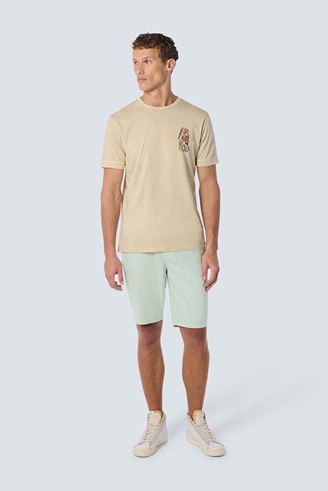 SHORT WITH LINEN GARMENT DYED MINT 3