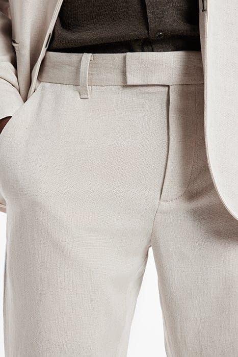 SLIM FIT PANTS WITH WELT HIP POCKETS AND MACADAMIA 3