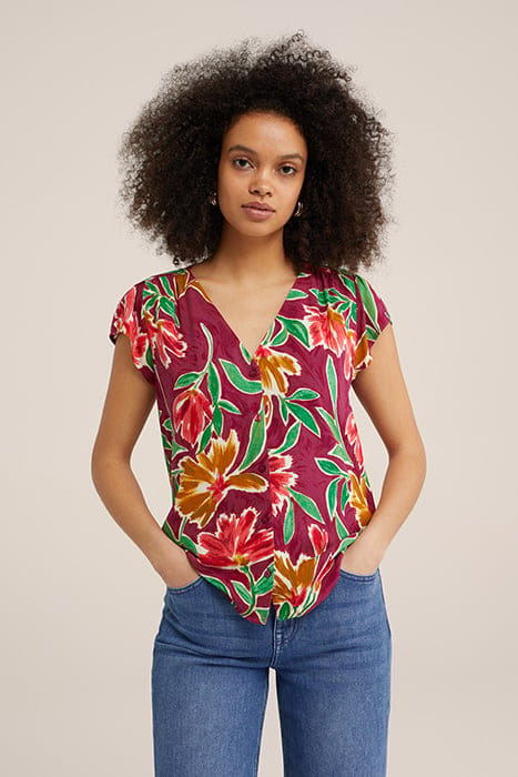 BLOUSE BRIGHT RED 1