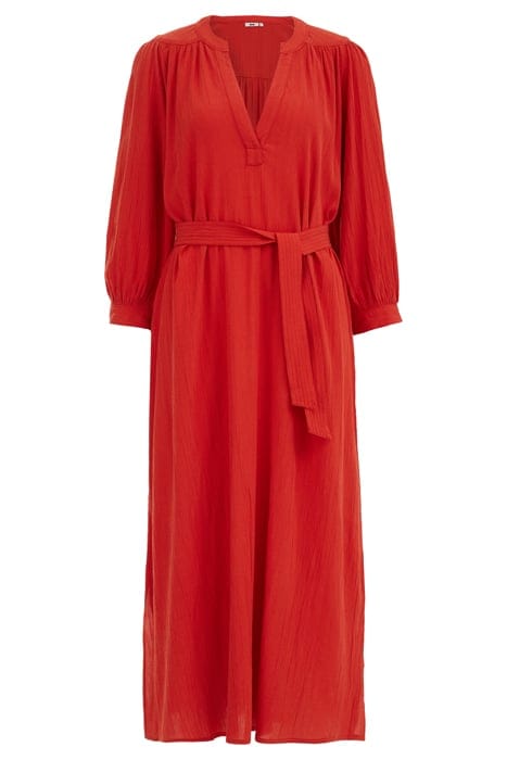 DRESS MID LENGTH FIRE RED 3