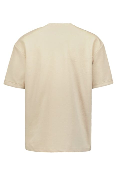 T-SHIRT CREWNECK SOLID JACQUARD CEMENT 5