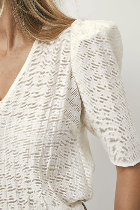 POMONA DETAILED V-NECK TOP BUTTER CREAM 4