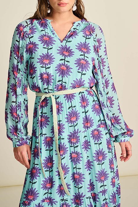 DRESS - GEORGIE FLOWER AQUA 5