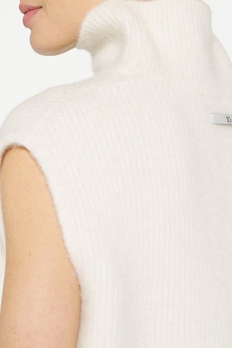 SHORT SOFT KNIT SWEATER ECRU 5