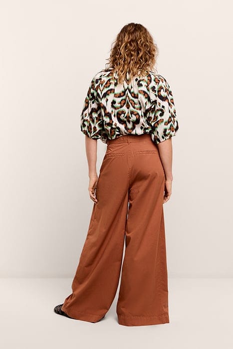 WIDELEG PANTS LIGHT WEIGHT TWILL CACAO 3