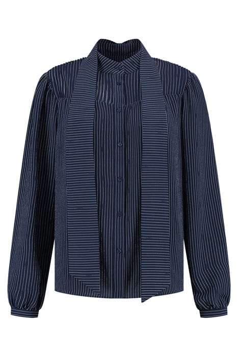 ANSELL PRINT BLOUSE DRESS BLUE 1