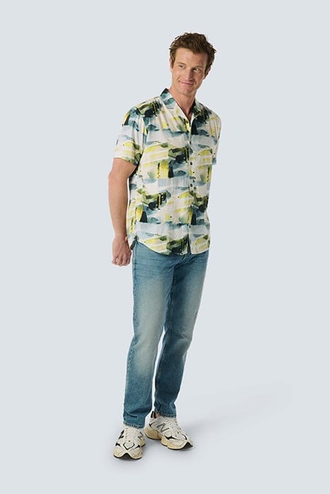 SHIRT SHORT SLEEVE RESORT COLLAR ALLOVER PRINTED CEMENT 3