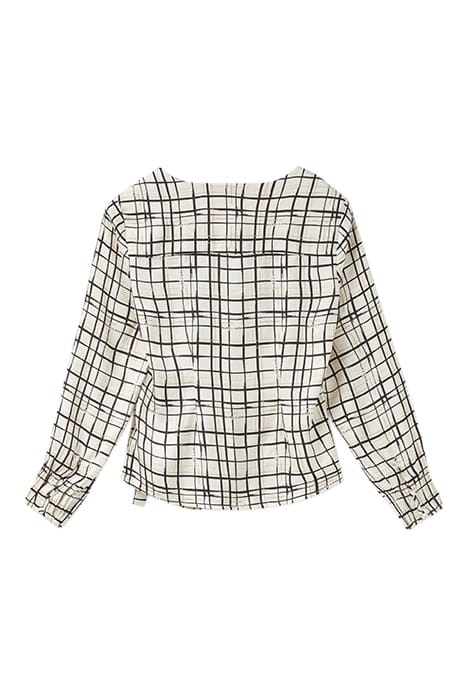 WRAP BLOUSE WHITE CAP GREY 4