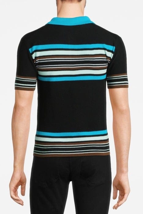 WALES BONNER – TROPIQUES POLO BLACK/GREEN/YELLOW | Online Outlet