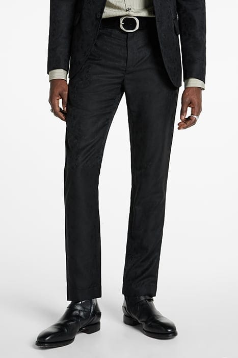 SLIM FIT PANTS WITH WELT HIP POCKET AND BLACK 2