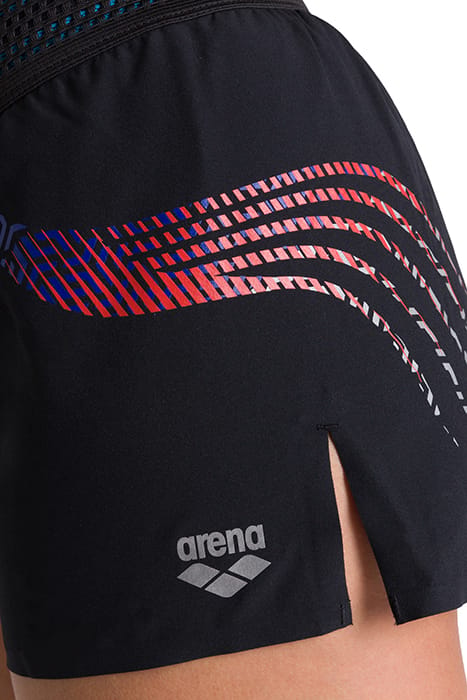 W A-ONE SHORT BLACK-FLUO RED 6
