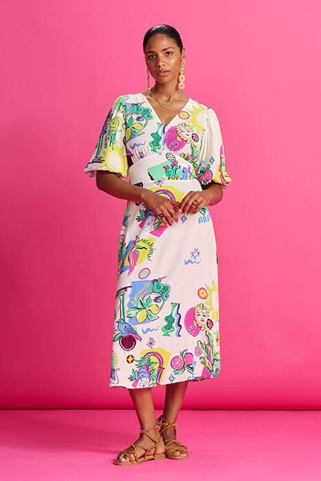 DRESS - SICILIAN LOVE MULTI COLOUR 1