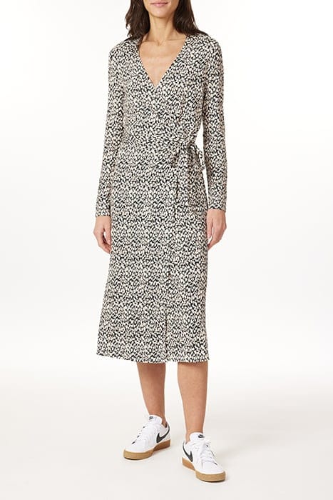 LONG SLEEVE KNIT DRESS ABSTRACT DOTS 1