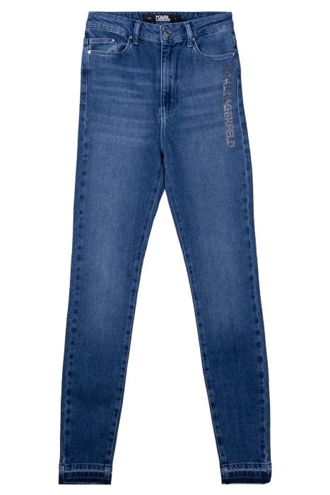 SKINNY LOGO DENIM MID BLUE 1