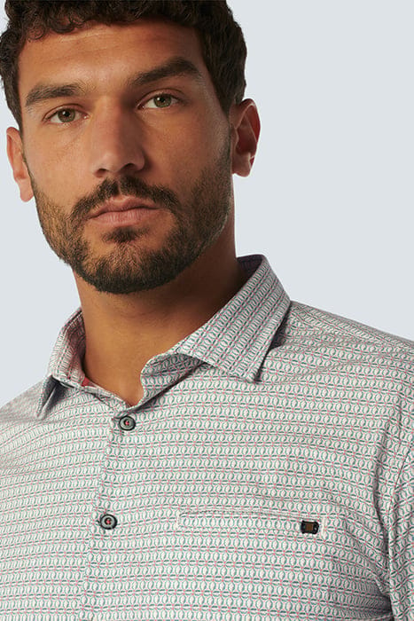 SHIRT STRETCH ALLOVER PRINTED DARK STEEL 6