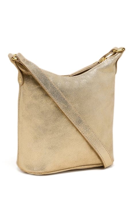 MINI FERN LEATHER CROSSBODY GOLD TONE METALLIC 2