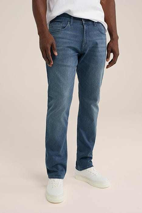 5-POCKET MID WAIST DARK BLUE 1
