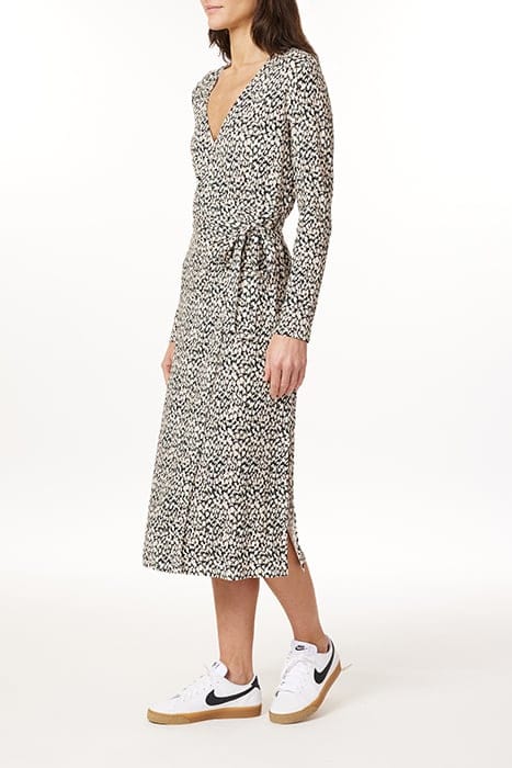 LONG SLEEVE KNIT DRESS ABSTRACT DOTS 5