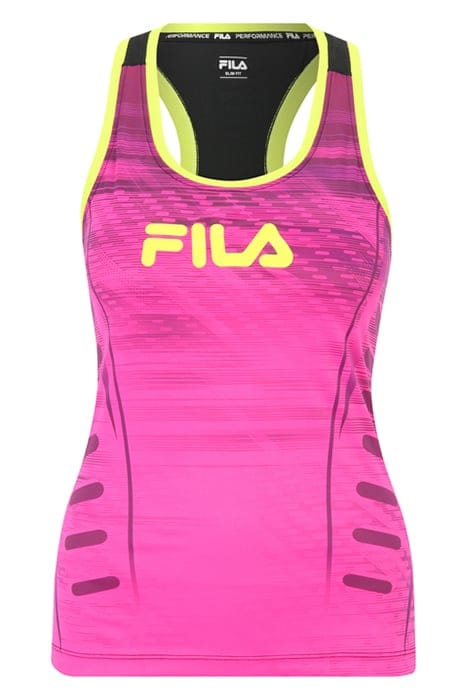 RANICA RUNNING TANK PINK GLO-BLACK 4