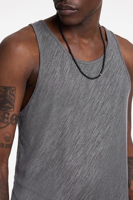 BROOME SLIM FIT LINEN TANK TOP SEAL GREY 3