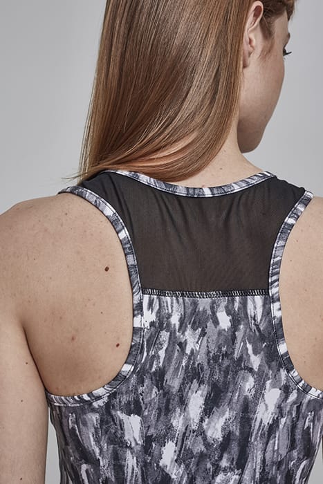 LADIES ACTIVE GRAPHIC TOP GREY 10