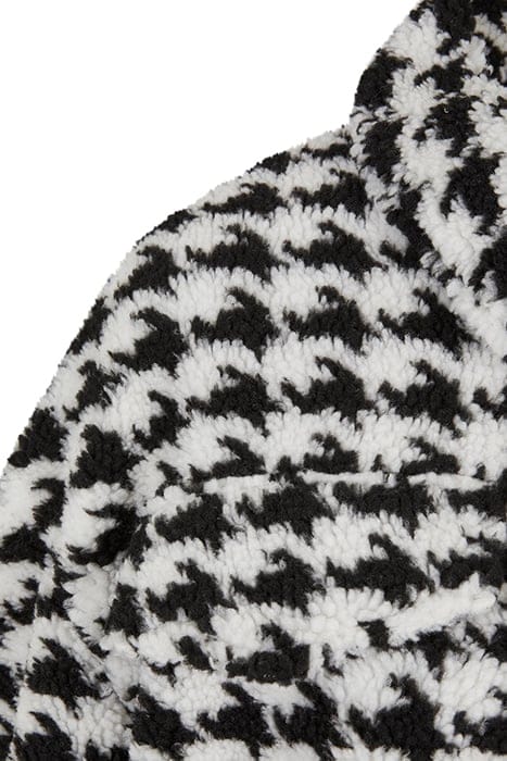 LADIES AOP SHERPA OVERSHIRT BLACKHOUNDSTOOTH 9