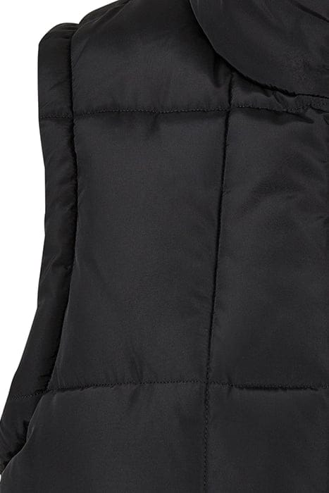 LADIES REVERSIBLE CROPPED PUFFER VEST BLACK/FUCHSIA 9