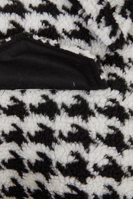 LADIES AOP SHERPA OVERSHIRT BLACKHOUNDSTOOTH 10