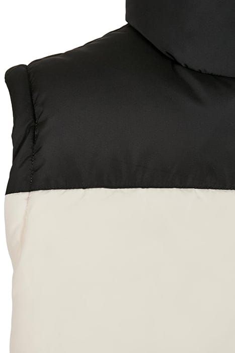 BLOCK PUFFER VEST BLACK/WHITESAND 8