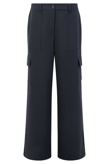 DRAPEY WIDE LEG COMBAT TROUSERS SZ18 BLACK 1