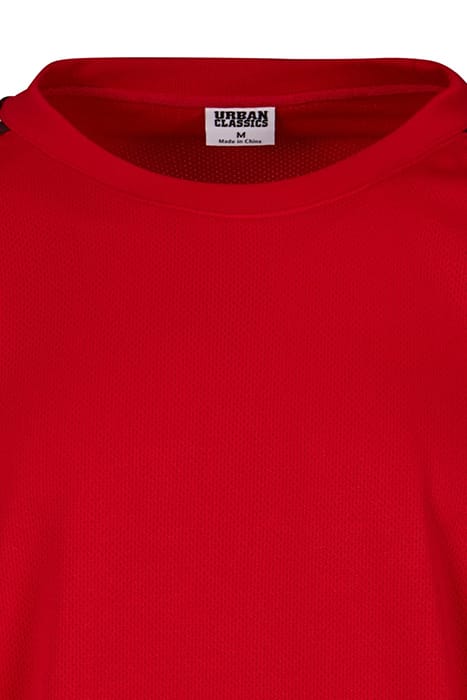 OVERSIZED STRIPES MESH TEE CITYRED 8