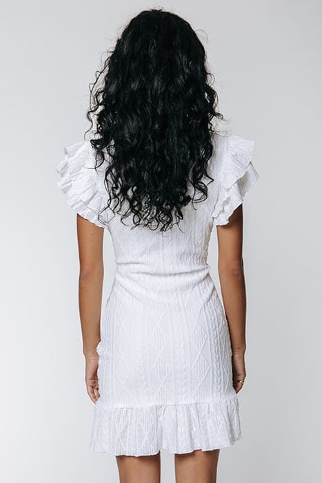 ZORAH BRODERIE MINI DRESS SS OFF WHITE 2