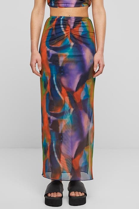 LADIES AOP MESH TUBE SKIRT MULTICOLORREFLECTION 1