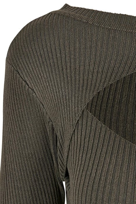 LADIES CUT OUT DRESS OLIVE 9