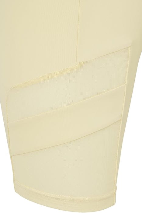 LADIES HIGH WAIST TECH MESH CYCLE SHORTS SOFTYELLOW 8