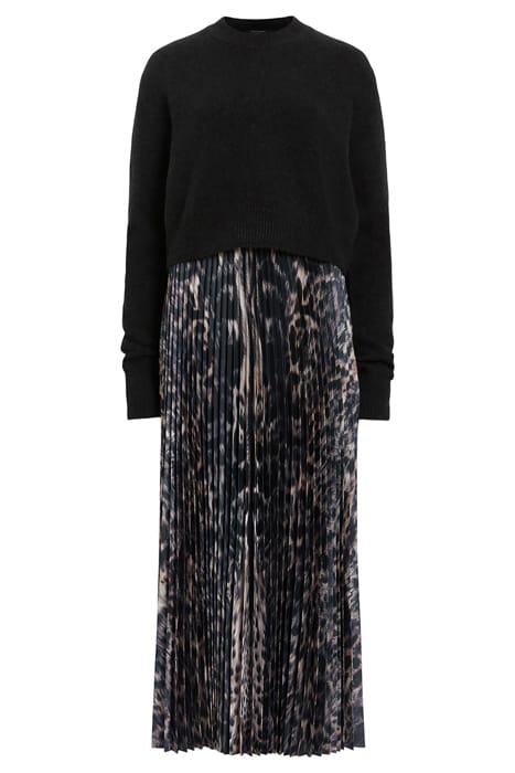 JINX PLEATED DRESS JINX TAUPE BROWN 3